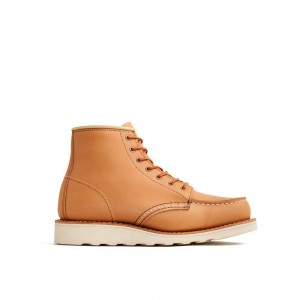 Red Wing 6-Inch Classic Moc Tan Boundary Leather Naisten Lyhyet Saappaat Ruskea | 9683RFXCE