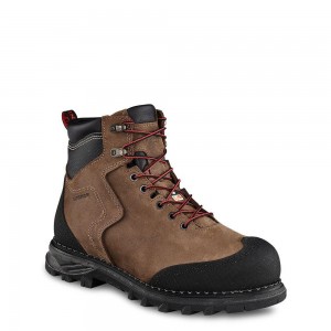 Red Wing Burnside 6-inch Vedenpitävät, CSA Turva Varvas Miesten Boot Ruskea | 6853RIVMH