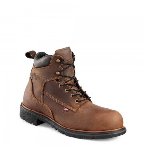 Red Wing DynaForce® 6-inch Turva Varvas Miesten Teräskärkiset Saappaat Ruskea | 4903JHVMS