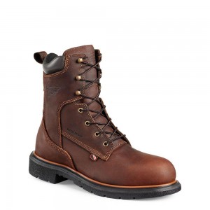 Red Wing DynaForce® 8-inch Vedenpitävät Turva Varvas Miesten Teräskärkiset Saappaat Ruskea | 0745BPMIA