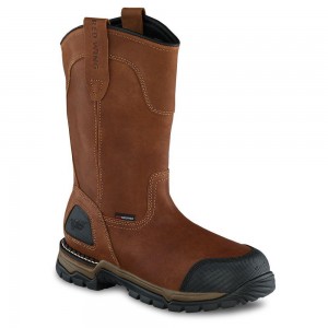 Red Wing FlexForce® 11-inch Vedenpitävät Turva Varvas Pull-On Miesten Boot Punainen | 6901OSEPN