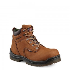 Red Wing King Varvas® 6-inch Insulated, Vedenpitävät Turva Varvas Miesten Boot Ruskea | 6403ZHFEN