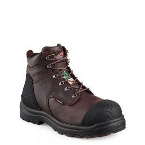 Red Wing King Varvas® 6-inch Vedenpitävät CSA Turva Varvas Miesten Boot Mustat Ruskea | 5861KDEIJ