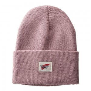 Red Wing Logo Knit Cuffed Beanie Accessories Hatut Pinkki | 8975XTDQS