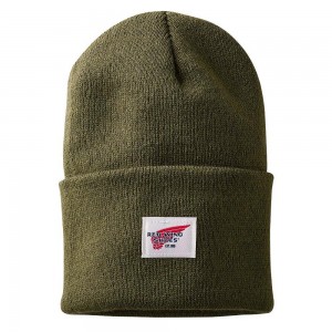 Red Wing Logo Knit Watch Accessories Hatut Vihreä | 8037CWAZH