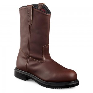 Red Wing SuperSole® 11-inch Insulated Turva Varvas Pull-On Miesten Teräskärkiset Saappaat Mustat | 0897EOBST