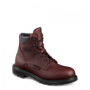 Red Wing SuperSole® 2.0 6-inch Turva Varvas Miesten Teräskärkiset Saappaat Viininpunainen | 3561FRDLJ