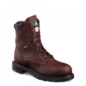 Red Wing SuperSole® 2.0 8-inch Vedenpitävät CSA Turva Varvas Miesten Teräskärkiset Saappaat Viininpunainen | 8935EJIWB