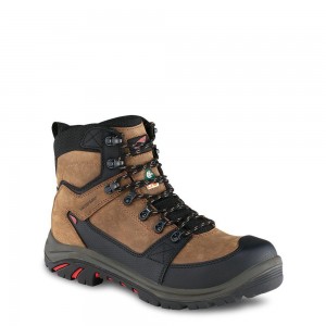 Red Wing Tradesman 6-inch Vedenpitävät CSA Turva Varvas Miesten Boot Mustat Punainen | 8750NGBWH