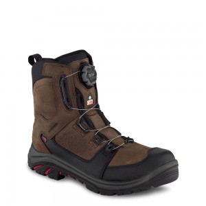 Red Wing Tradesman 8-inch BOA®, Vedenpitävät, CSA Turva Varvas Miesten Boot Mustat Punainen | 3962OBJLU