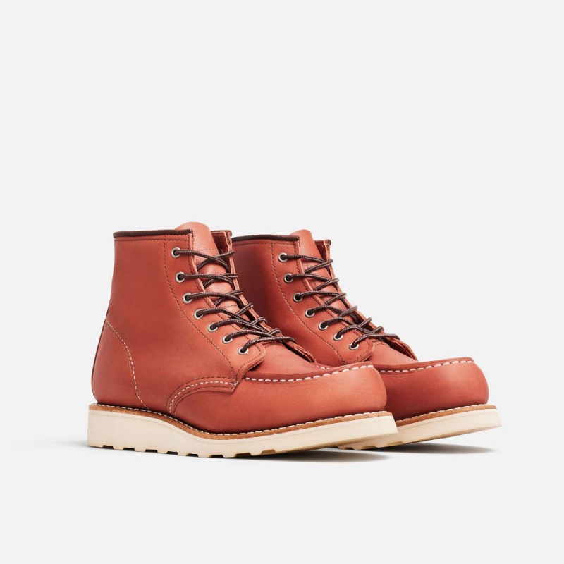 Red Wing 6-Inch Classic Moc Auburn Legacy Leather Naisten Lyhyet Saappaat Ruskea | 5247NSYAU