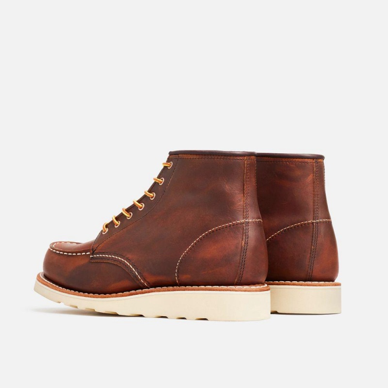 Red Wing 6-Inch Classic Moc Copper Rough & Tough Leather Naisten Lyhyet Saappaat Ruskea | 7638GVROZ