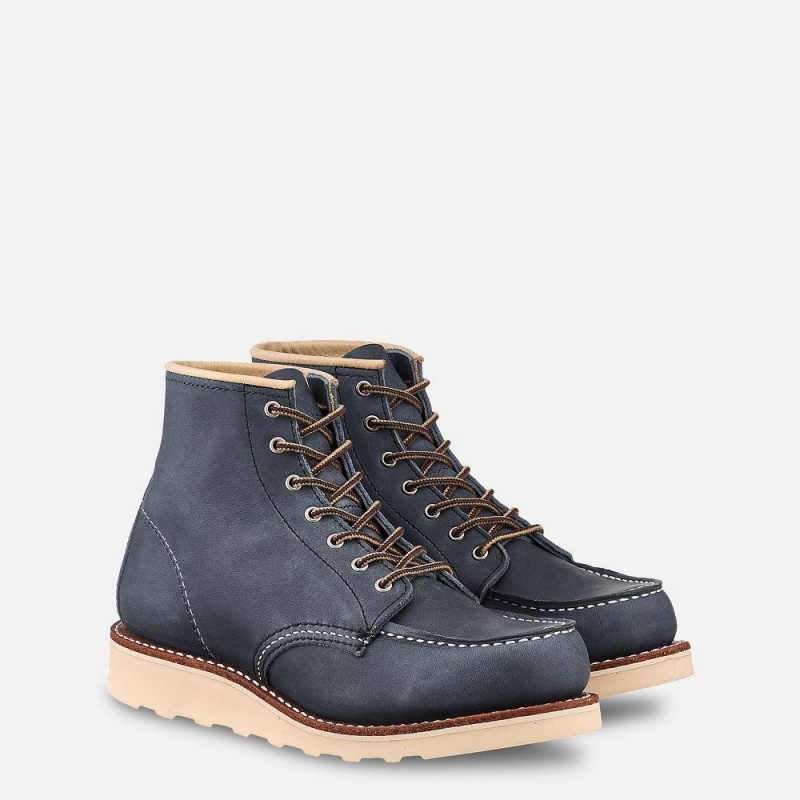 Red Wing 6-Inch Classic Moc Legacy Leather Naisten Lyhyet Saappaat Indigo | 2698GUFQX