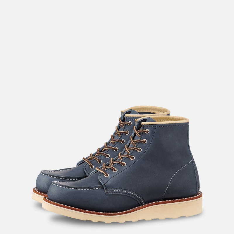 Red Wing 6-Inch Classic Moc Legacy Leather Naisten Lyhyet Saappaat Indigo | 2698GUFQX