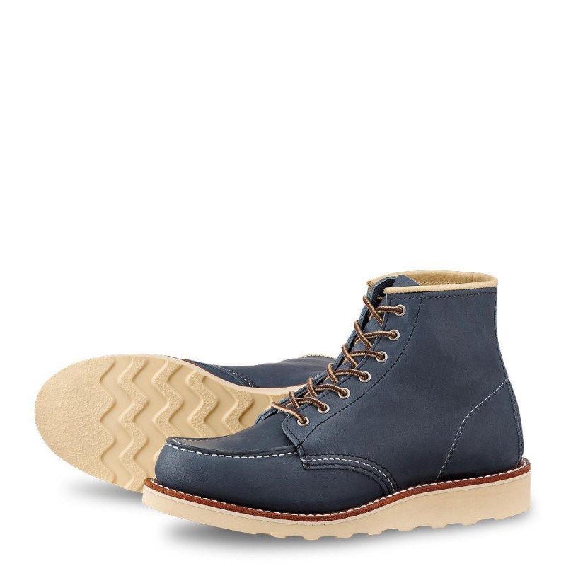 Red Wing 6-Inch Classic Moc Legacy Leather Naisten Lyhyet Saappaat Indigo | 2698GUFQX