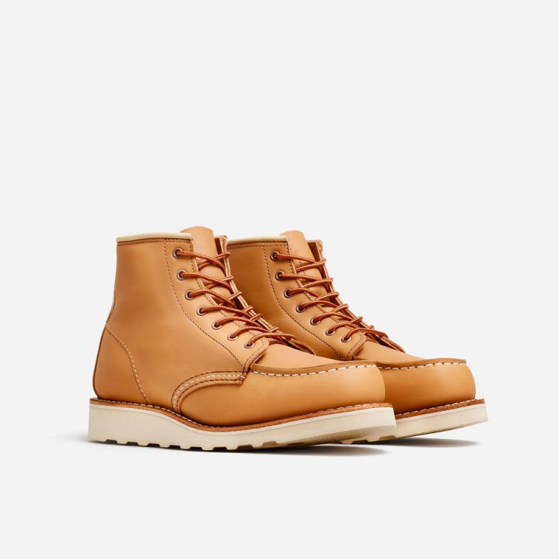 Red Wing 6-Inch Classic Moc Tan Boundary Leather Naisten Lyhyet Saappaat Ruskea | 9683RFXCE