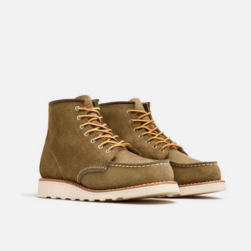 Red Wing 6-inch Classic Moc Mohave Leather Naisten Lyhyet Saappaat Oliivinvihreä | 4950QRFCV