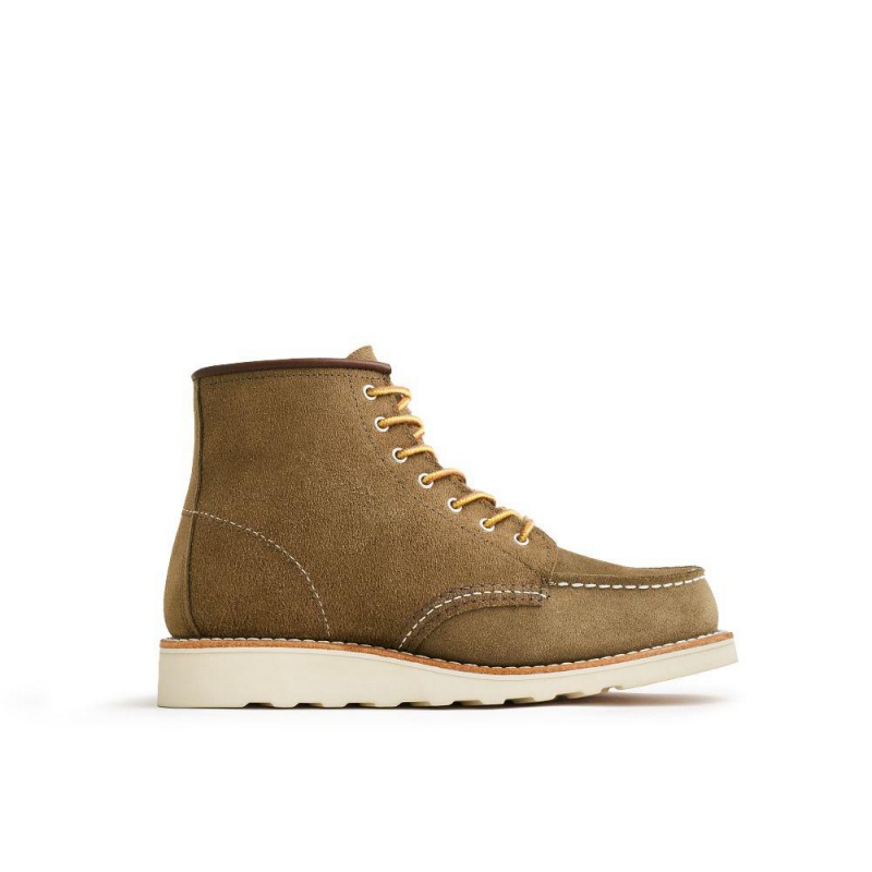 Red Wing 6-inch Classic Moc Mohave Leather Naisten Lyhyet Saappaat Oliivinvihreä | 4950QRFCV