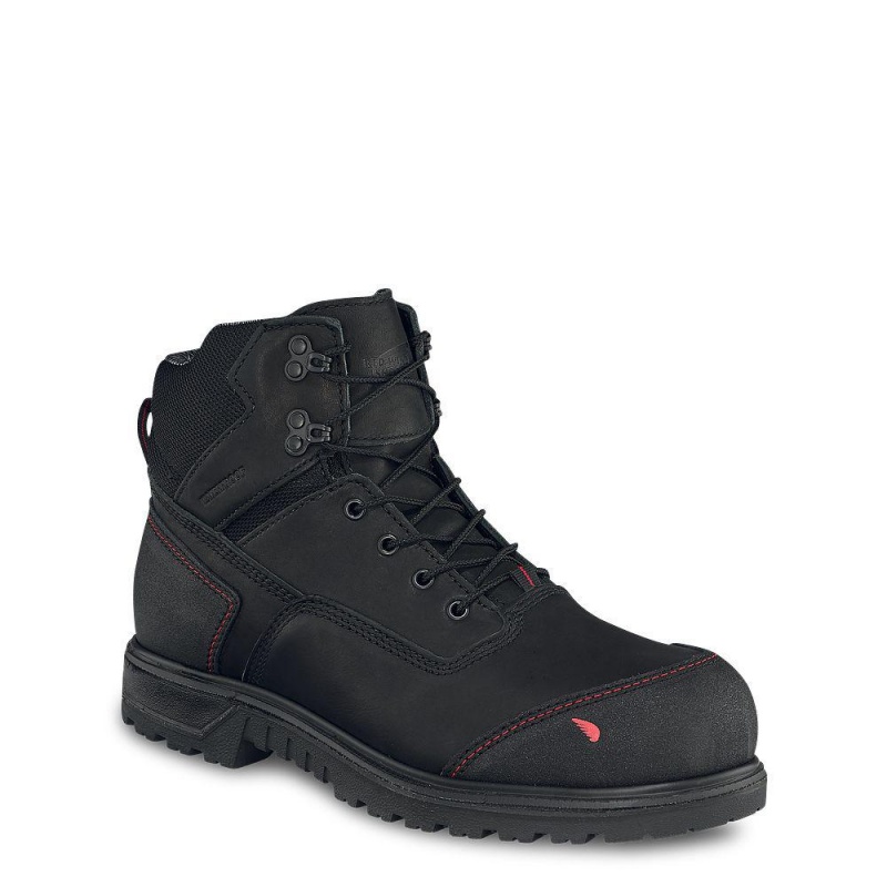 Red Wing Brnr XP 6-inch Vedenpitävät Turva Varvas Miesten Boot Mustat | 5370KUGQP