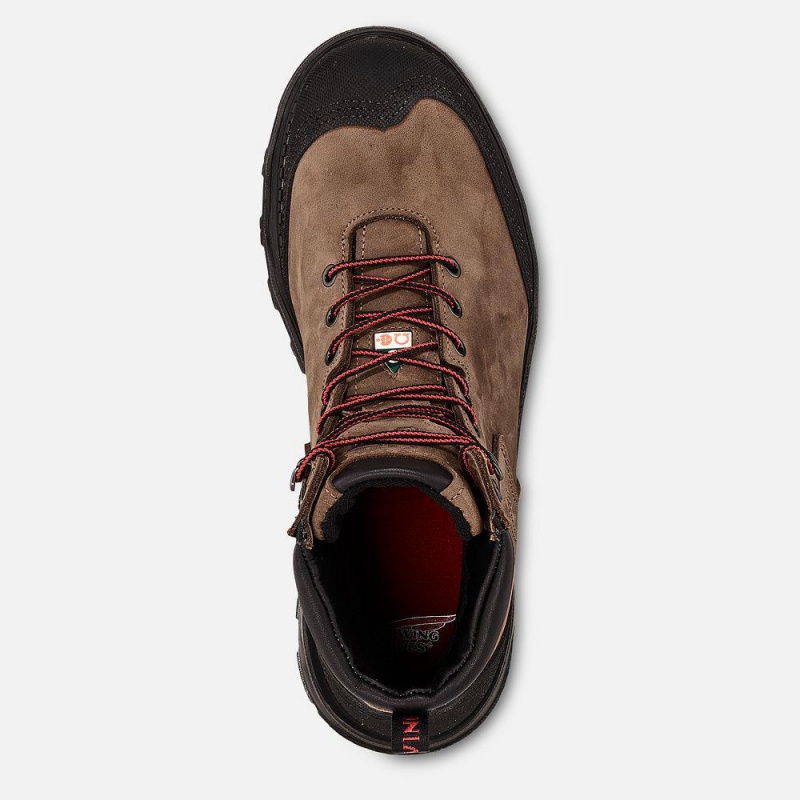 Red Wing Burnside 6-inch Vedenpitävät, CSA Turva Varvas Miesten Boot Ruskea | 6853RIVMH