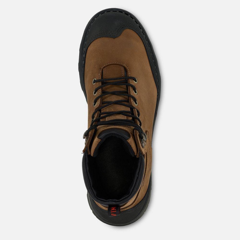 Red Wing Burnside 6-inch Vedenpitävät Turva Varvas Miesten Boot Ruskea | 1280KTQSA