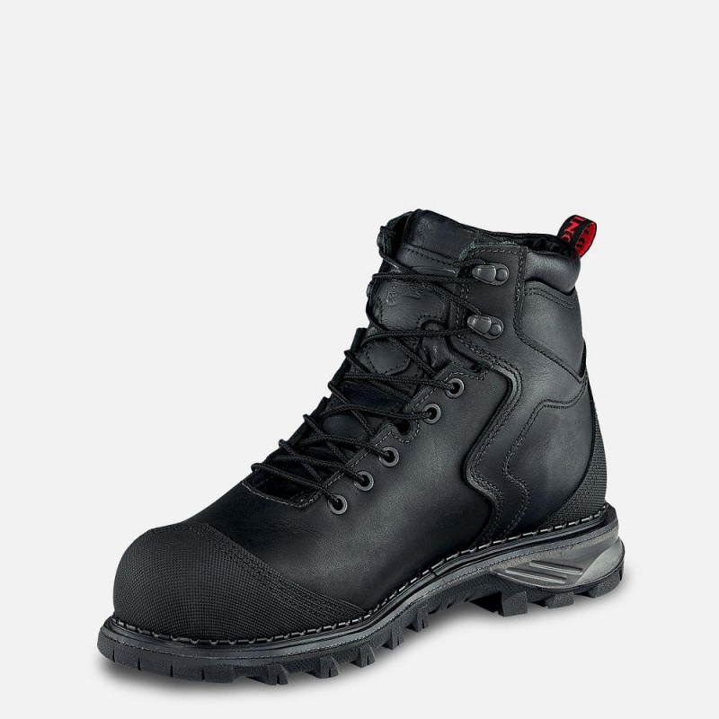 Red Wing Burnside 6-inch Vedenpitävät Turva Varvas Miesten Boot Mustat | 5023GPVKW