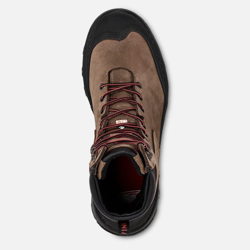 Red Wing Burnside 8-inch Vedenpitävät, CSA Turva Varvas Miesten Boot Ruskea | 6892ABUGV