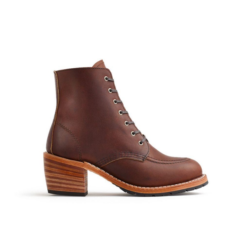 Red Wing Clara Korko in Amber Harness Leather Naisten Saappaat Ruskea | 3856GDWQI