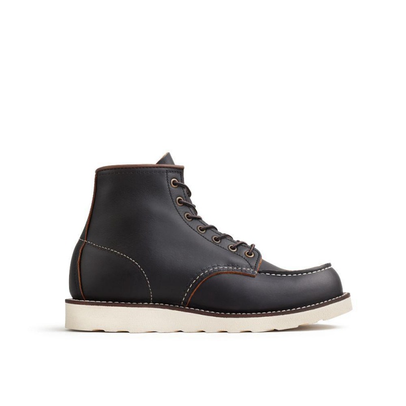 Red Wing Classic Moc 6-Inch Prairie Leather Miesten Boot Mustat | 2194DBHQR