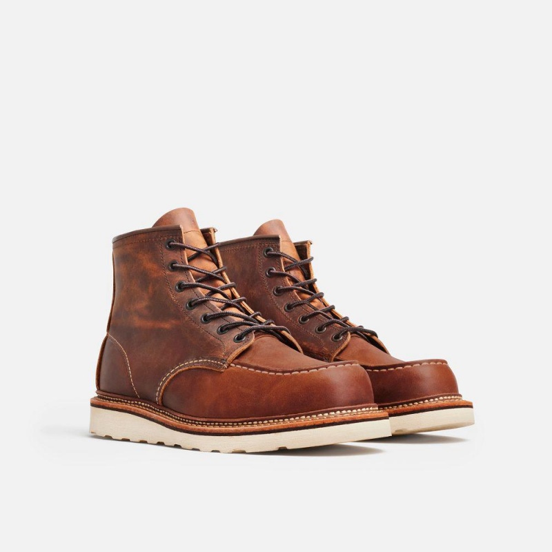 Red Wing Classic Moc 6-Inch in Copper Rough & Tough Leather Miesten Boot Ruskea | 9825FWICX