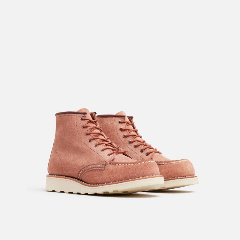 Red Wing Classic Moc in Dusty Rose Abilene Leather Naisten Lyhyet Saappaat Pinkki | 7238UIYRN