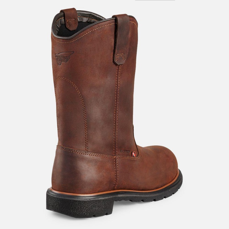 Red Wing DynaForce® 11-inch Vedenpitävät Soft Varvas Pull-On Miesten Boot Ruskea | 6812OVLIY