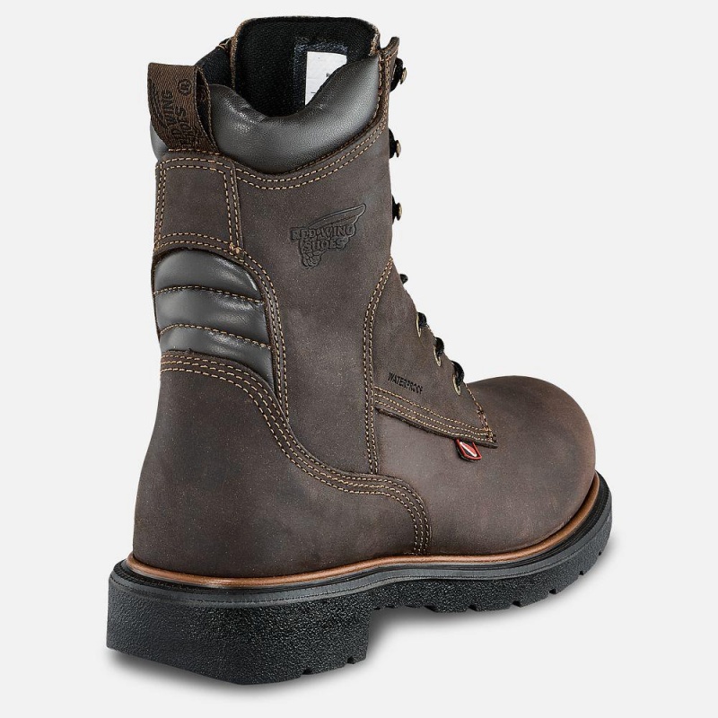 Red Wing DynaForce® 8-inch Insulated, Vedenpitävät Turva Varvas Miesten Teräskärkiset Saappaat Ruskea | 3742ANSDF