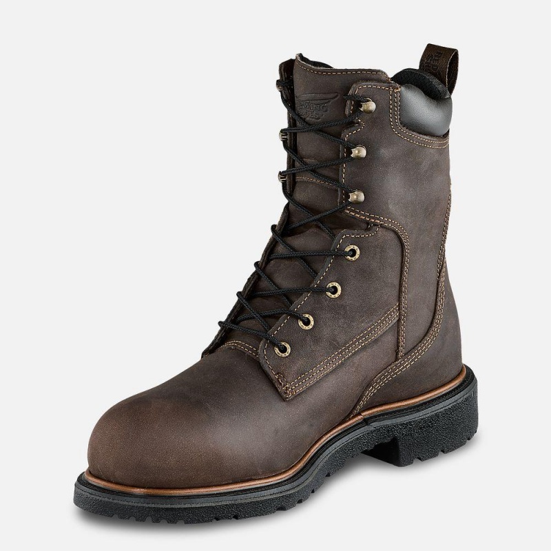 Red Wing DynaForce® 8-inch Insulated, Vedenpitävät Turva Varvas Miesten Teräskärkiset Saappaat Ruskea | 3742ANSDF