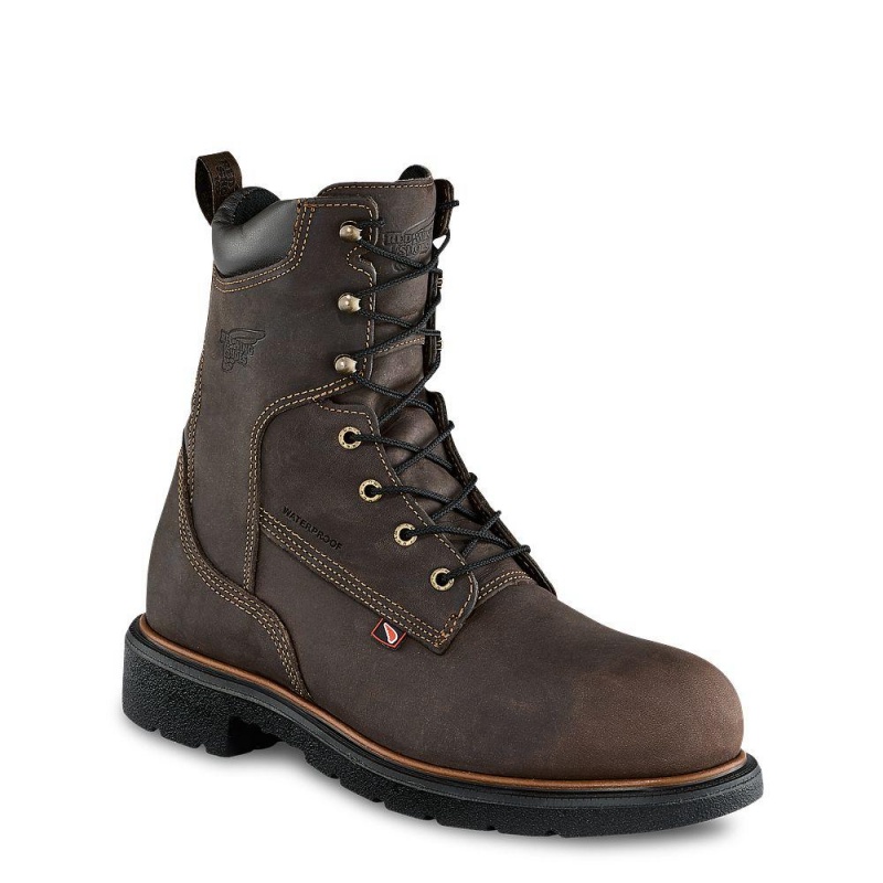 Red Wing DynaForce® 8-inch Insulated, Vedenpitävät Turva Varvas Miesten Teräskärkiset Saappaat Ruskea | 3742ANSDF