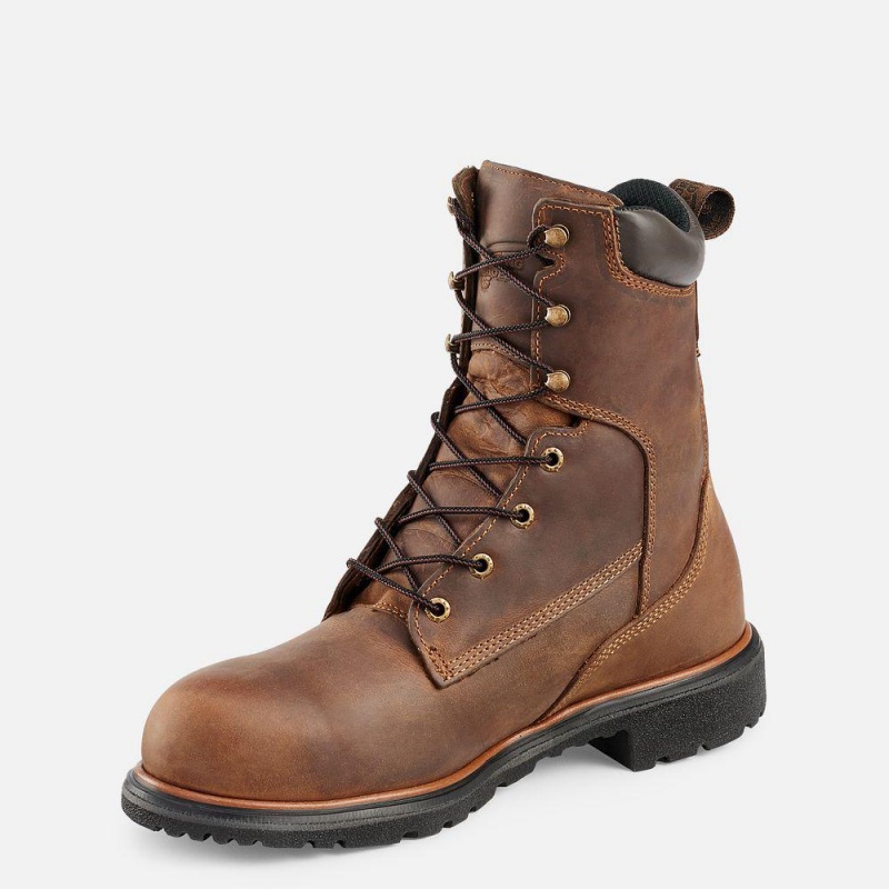 Red Wing DynaForce® 8-inch Turva Varvas Miesten Teräskärkiset Saappaat Ruskea | 7482QYSRN