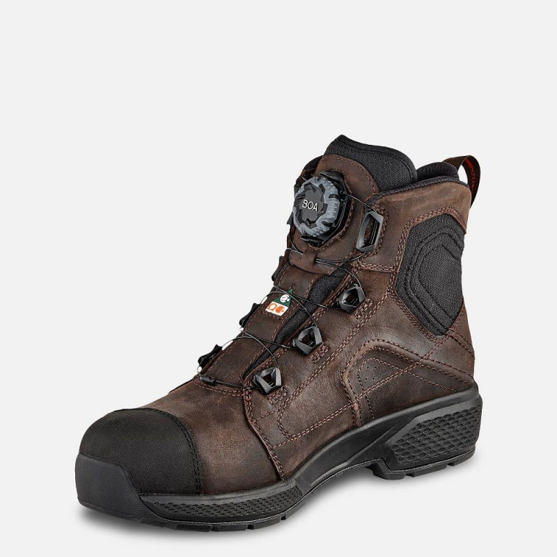 Red Wing Exos Lite 6-inch Vedenpitävät Turva Varvas Miesten Boot Ruskea | 8014VISJQ