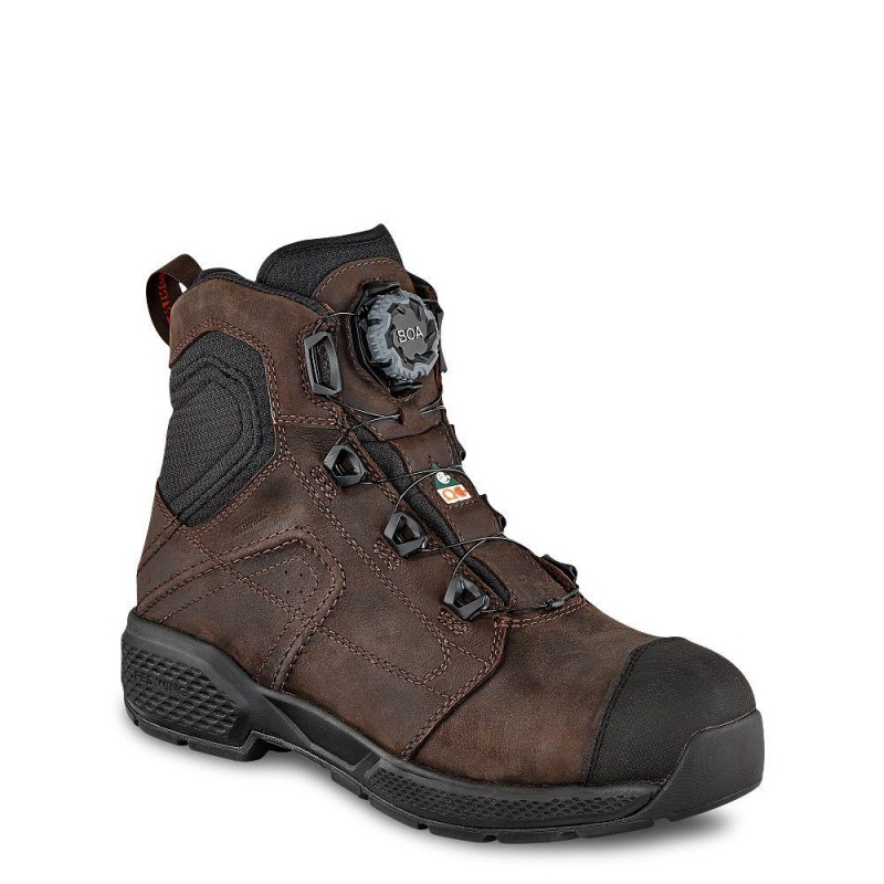 Red Wing Exos Lite 6-inch Vedenpitävät Turva Varvas Miesten Boot Ruskea | 5294YBSKX