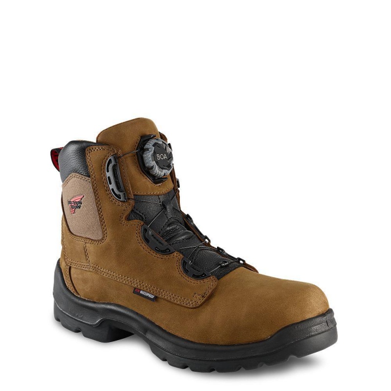 Red Wing FlexBond 6-inch BOA® Vedenpitävät Turva Varvas Miesten Boot Mustat | 6249QEHAG