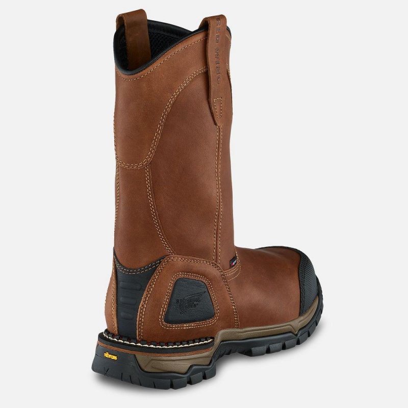 Red Wing FlexForce® 11-inch Vedenpitävät Turva Varvas Pull-On Miesten Boot Punainen | 2091EYQXA