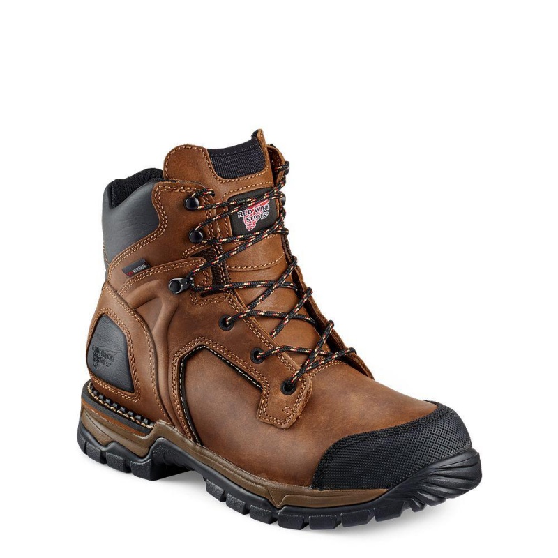 Red Wing FlexForce® 6-inch Vedenpitävät Turva Varvas Miesten Boot Punainen | 6145GFXBE