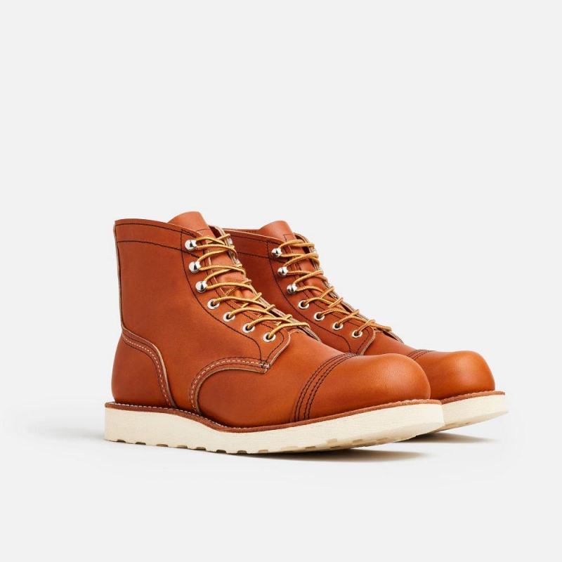 Red Wing Iron Ranger Traction Tred 6-inch in Oro Legacy Leather Miesten Boot Ruskea | 0354IJSRW