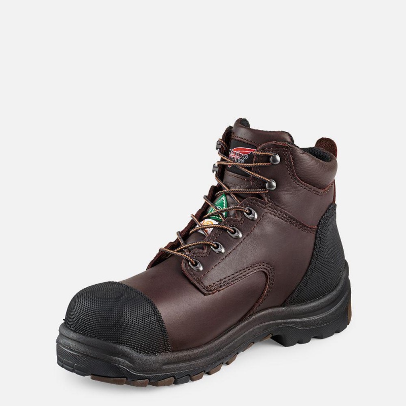 Red Wing King Varvas® 6-inch Vedenpitävät CSA Turva Varvas Miesten Boot Mustat Ruskea | 8936YNWVX