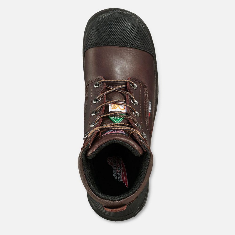 Red Wing King Varvas® 6-inch Vedenpitävät CSA Turva Varvas Miesten Boot Mustat Ruskea | 8936YNWVX