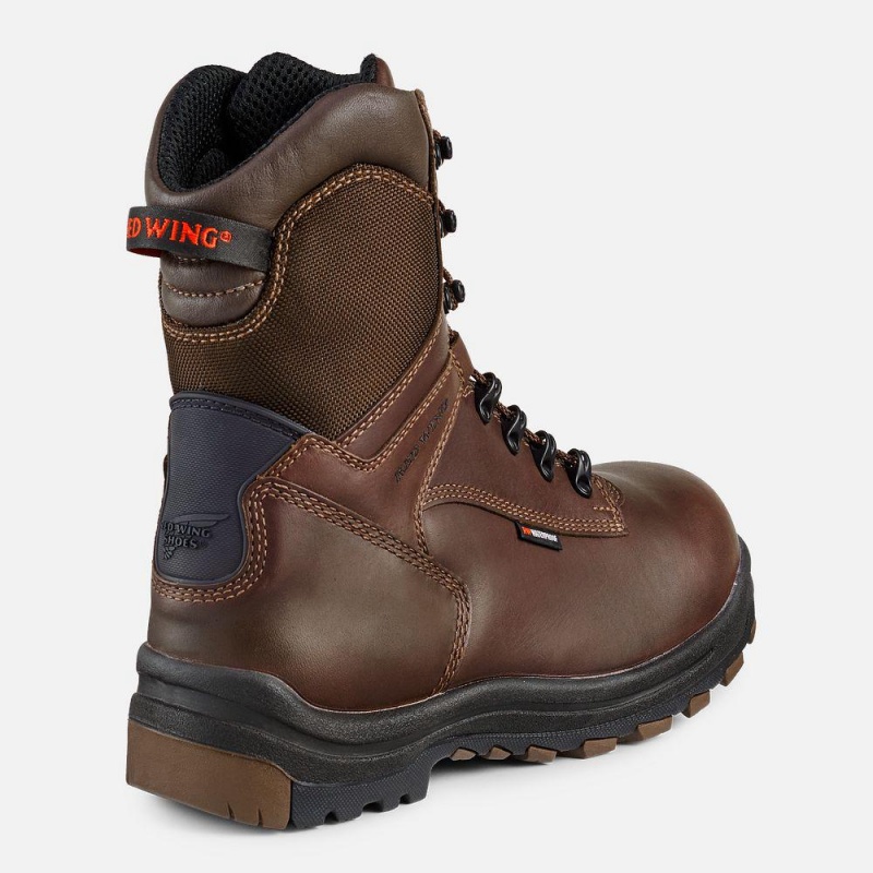 Red Wing King Varvas® 8-inch Insulated, Vedenpitävät CSA Turva Varvas Miesten Boot Mustat Ruskea | 0687CHUZP