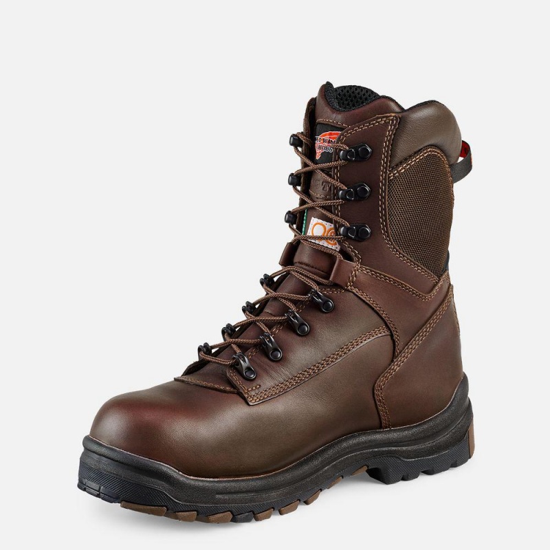 Red Wing King Varvas® 8-inch Insulated, Vedenpitävät CSA Turva Varvas Miesten Boot Mustat Ruskea | 0687CHUZP