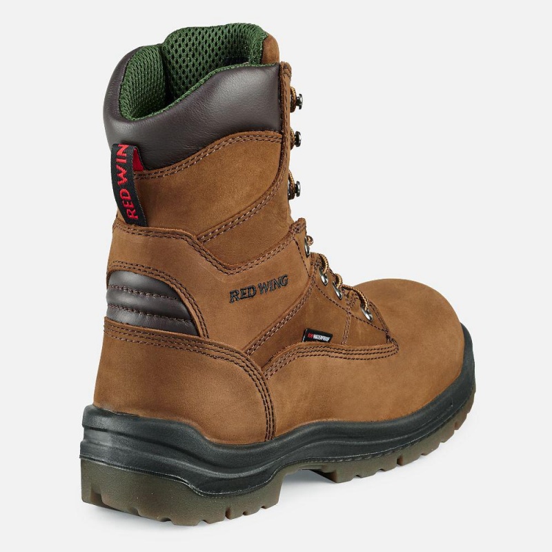 Red Wing King Varvas® 8-inch Vedenpitävät Turva Varvas Miesten Boot Ruskea | 3109KPDRU