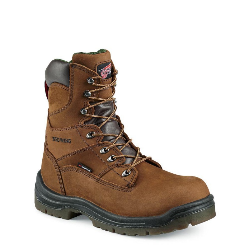 Red Wing King Varvas® 8-inch Vedenpitävät Turva Varvas Miesten Boot Ruskea | 3109KPDRU