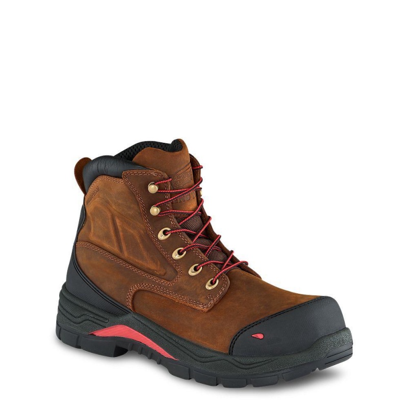 Red Wing King Varvas® ADC 6-inch Vedenpitävät Turva Varvas Miesten Boot Ruskea | 8769ZKJGN