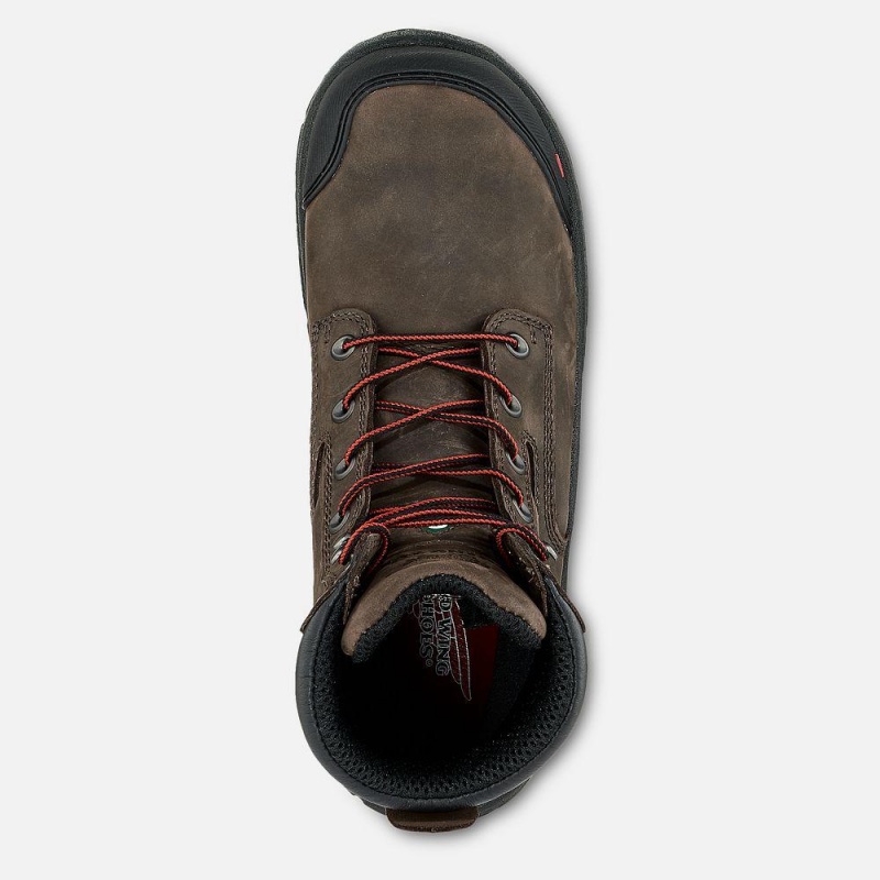 Red Wing King Varvas® ADC 8-inch Vedenpitävät CSA Metguard Turva Varvas Miesten Boot Ruskea | 5340KREGX